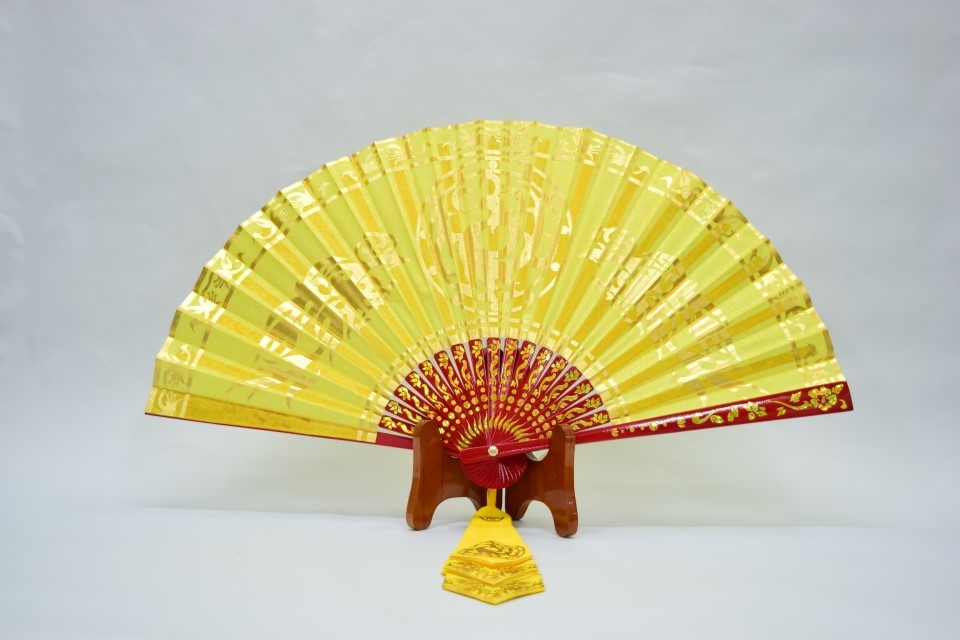 꽃가라 삼족오 부채 6색