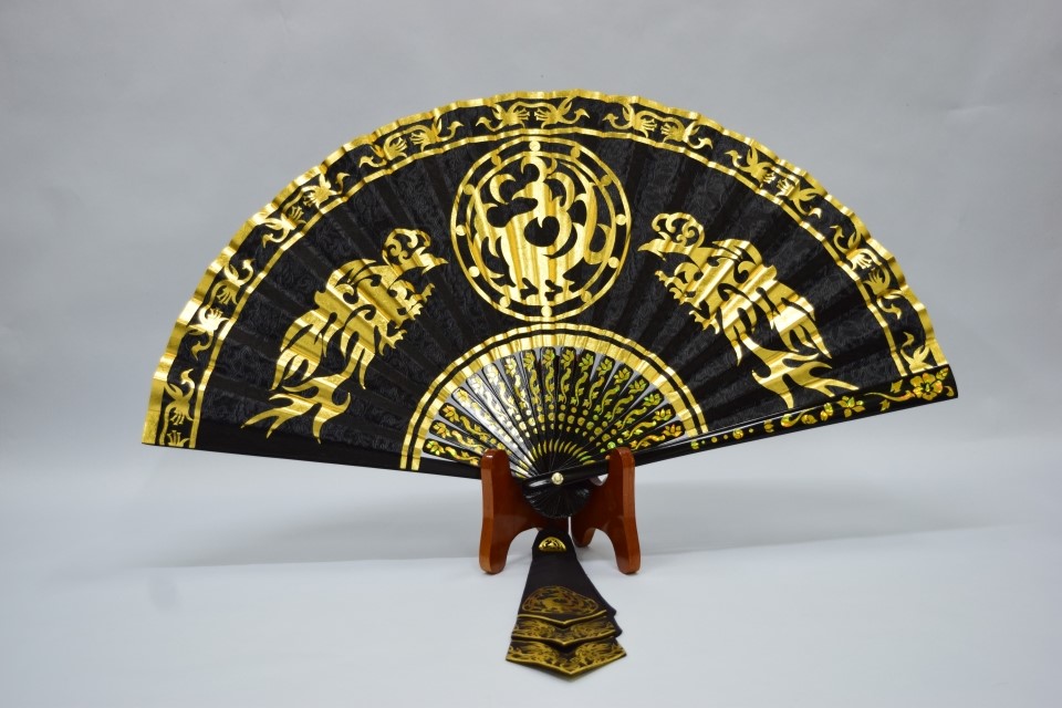 꽃가라 삼족오 부채 6색