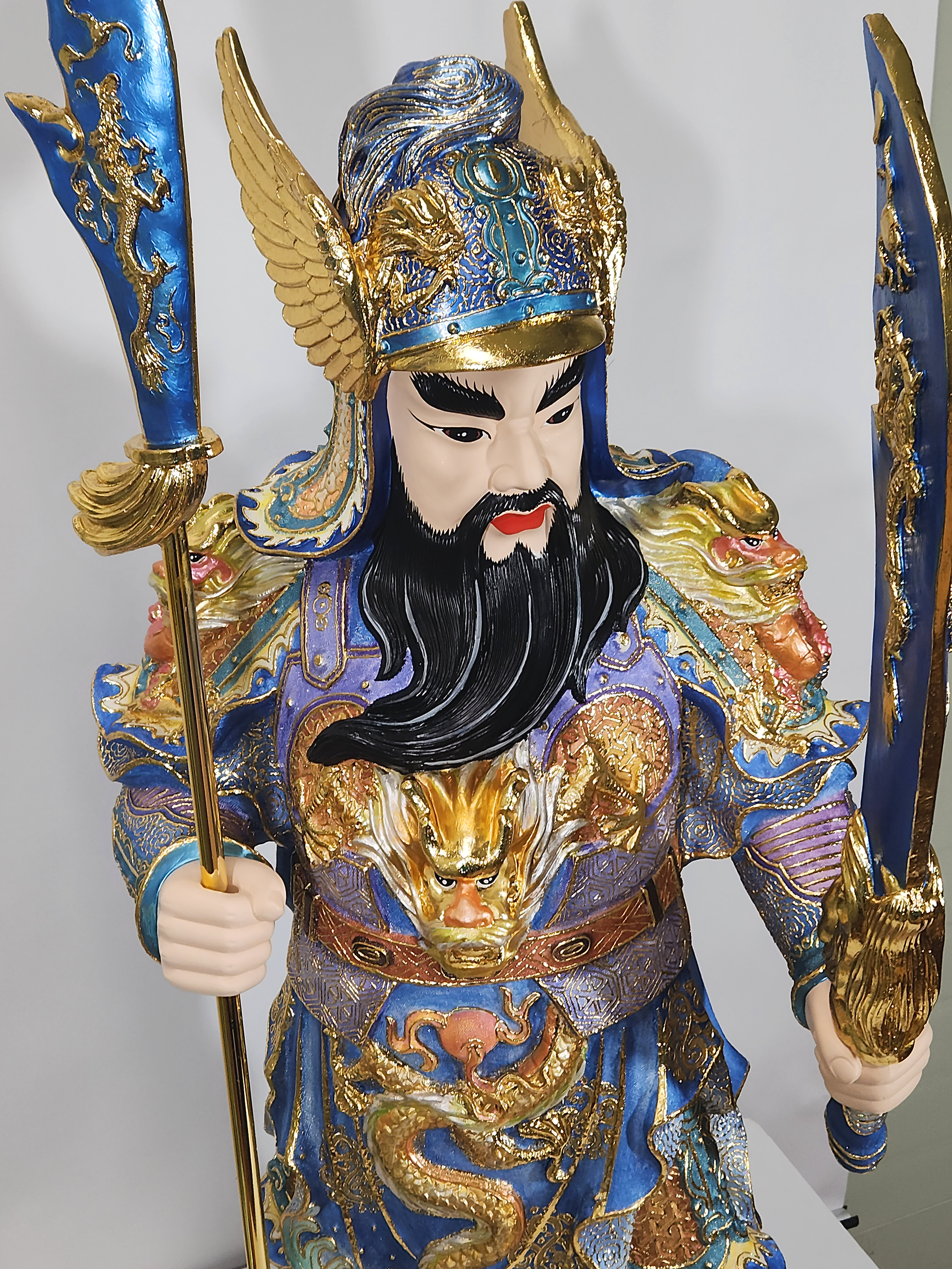 4자 삼베칠보 청색 장군