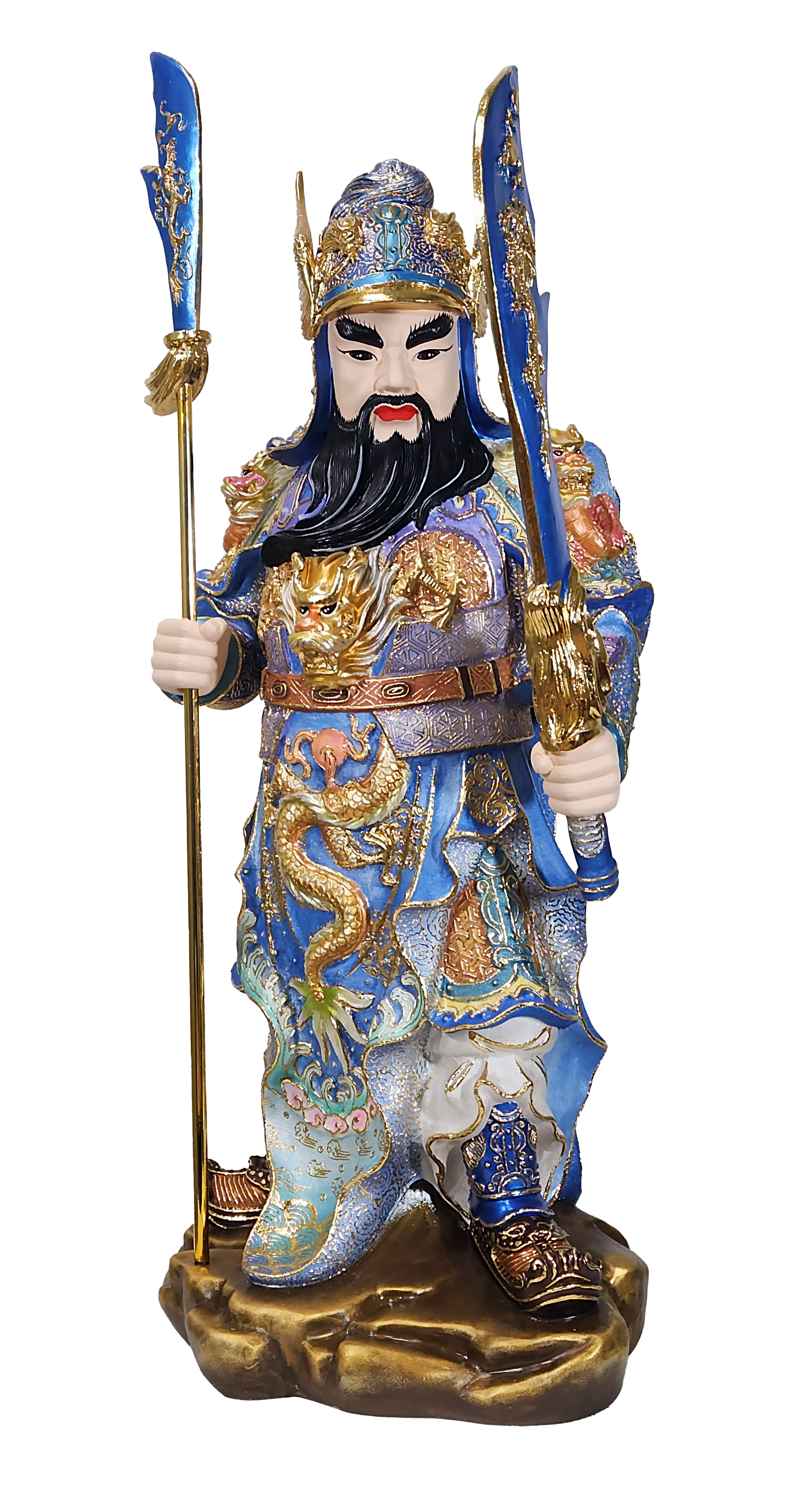 4자 삼베칠보 청색 장군