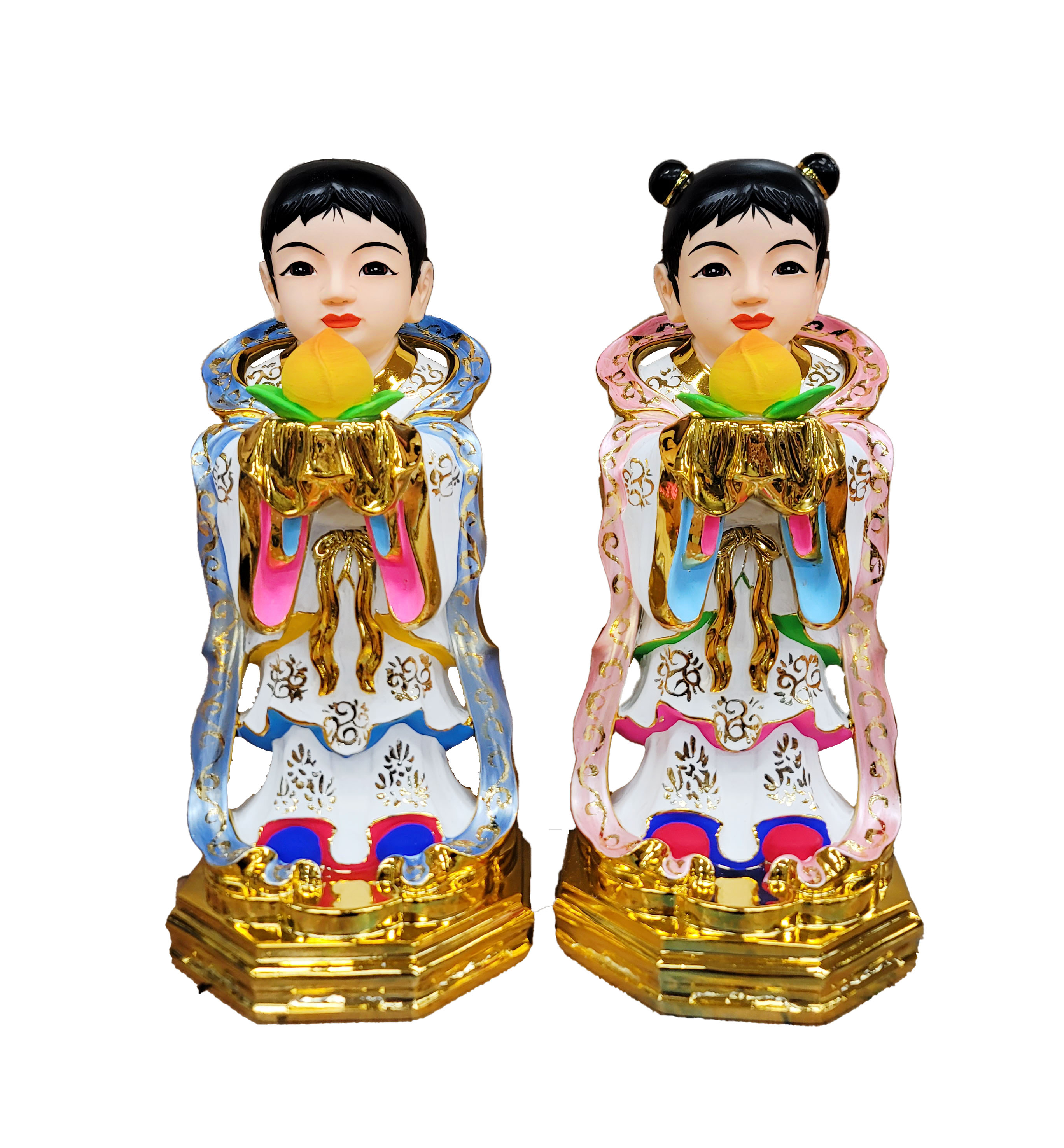 1자5치 백색 복숭아 천상동자 세트