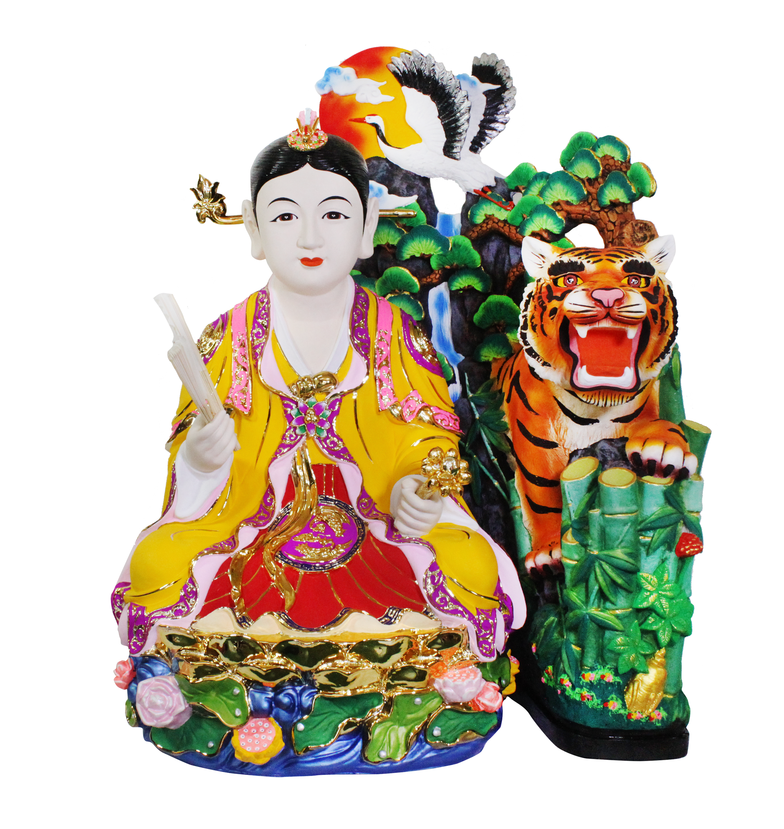 2자반 십장생 입체 후불 탱화 (단청)