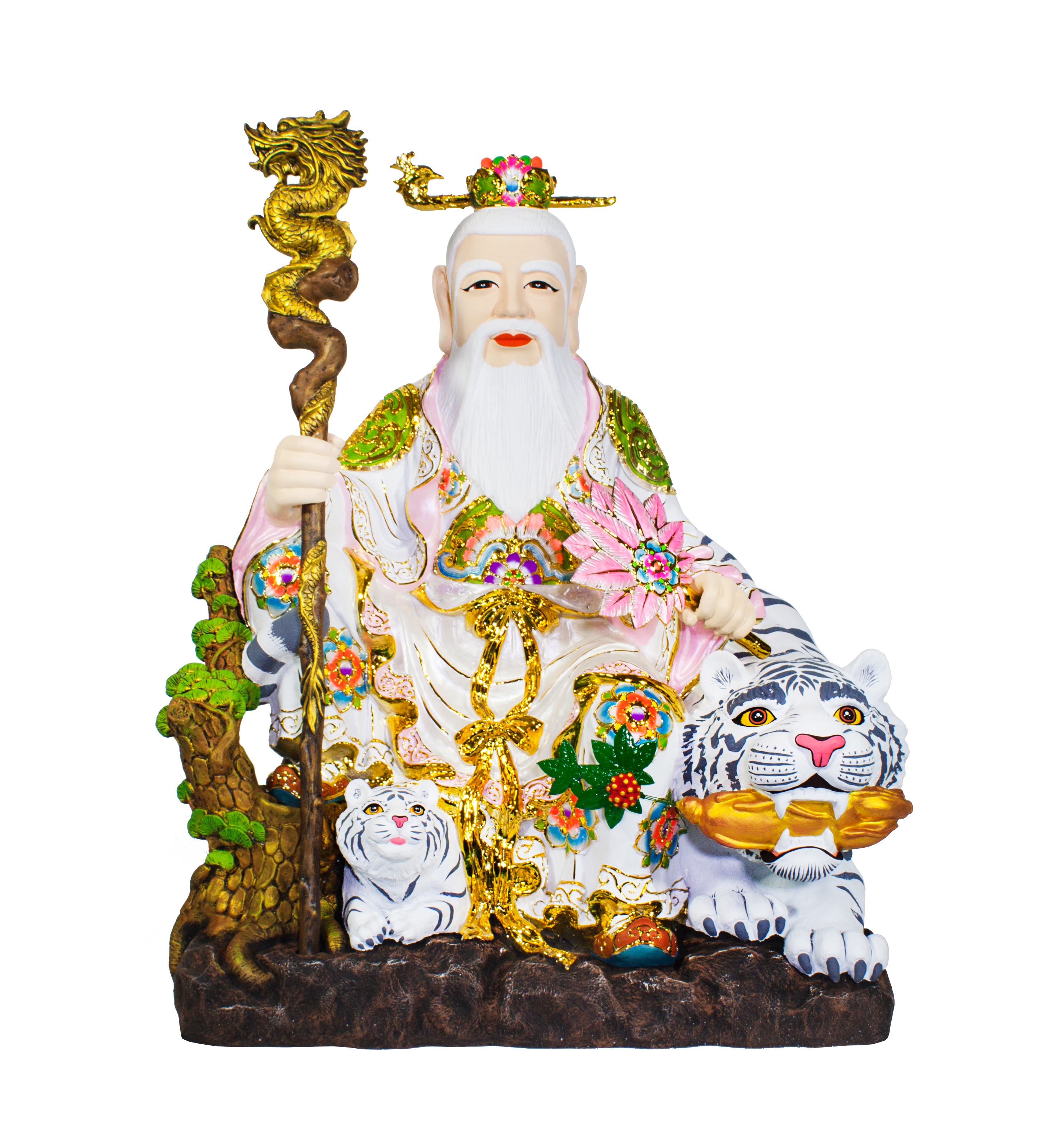 3자 소나무 산신 2색