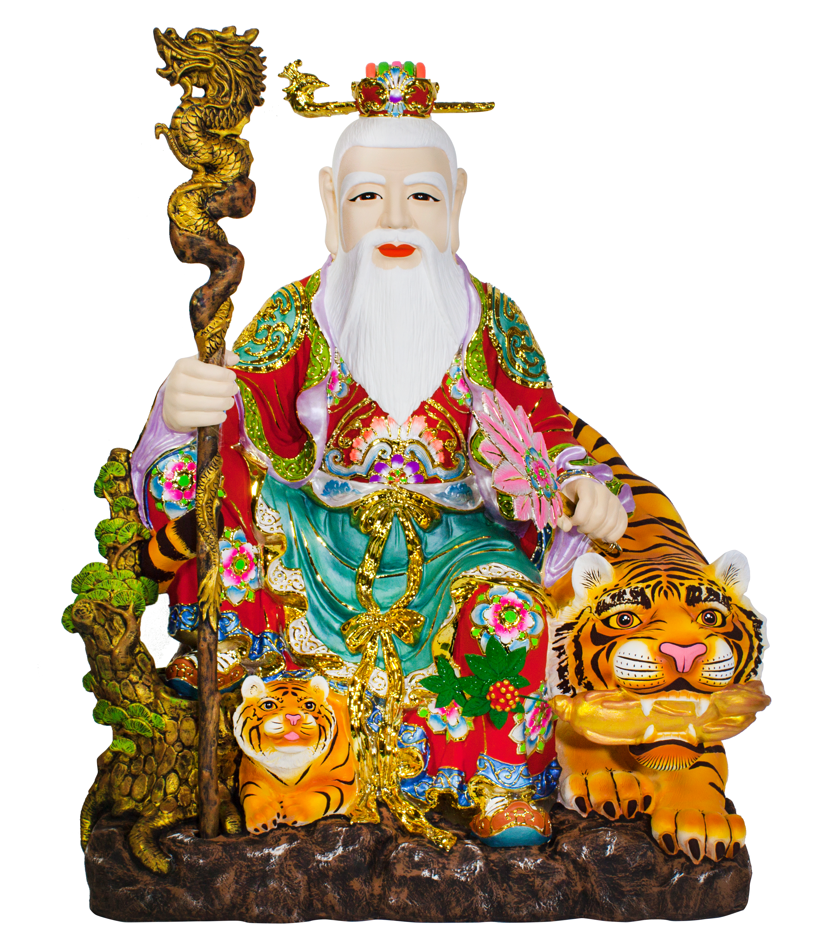 3자 소나무 산신 2색