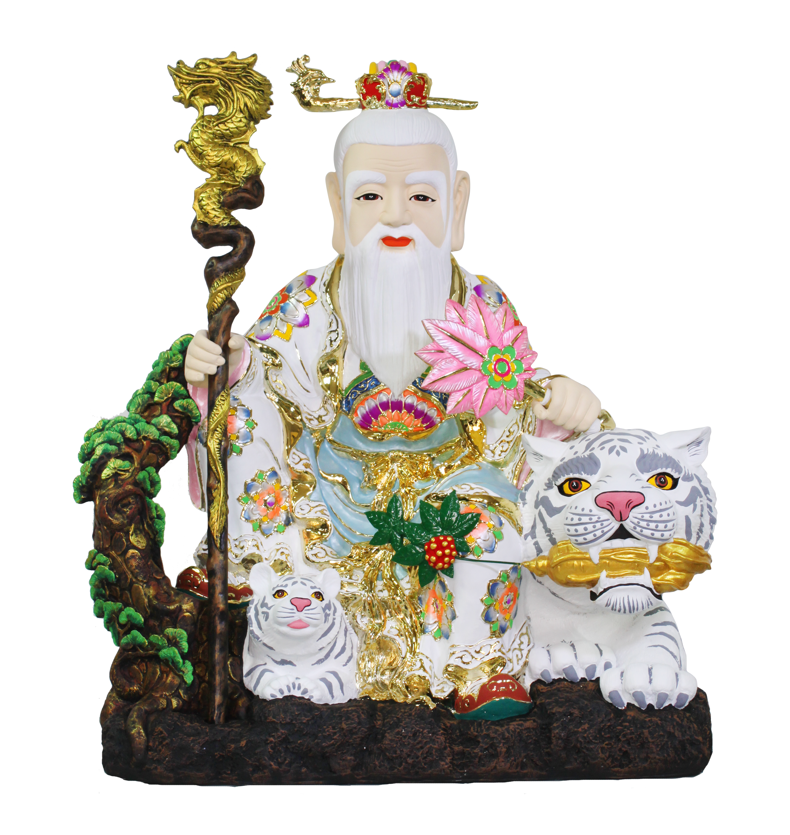 2자반 소나무 산신 2색