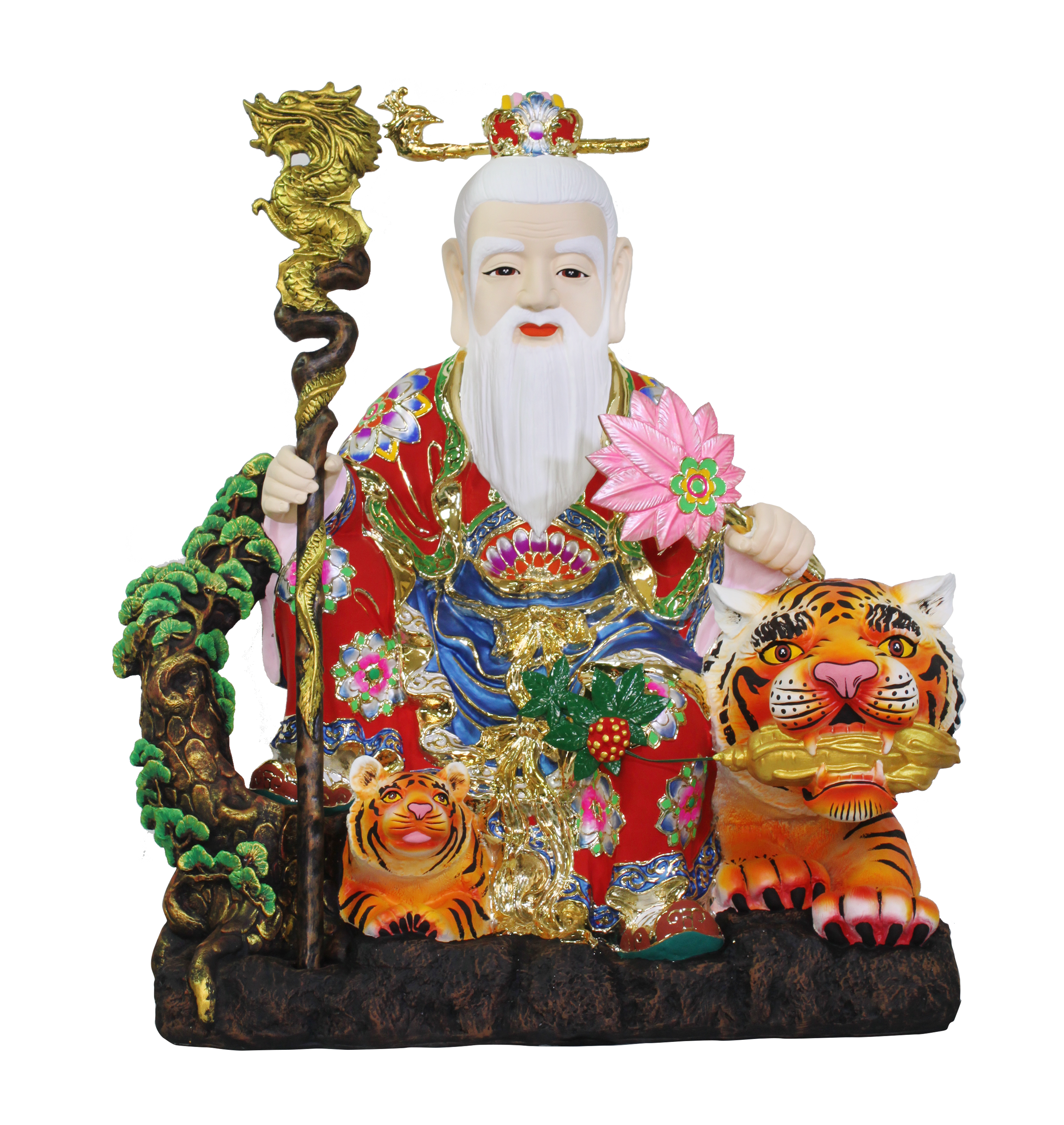 2자반 소나무 산신 2색