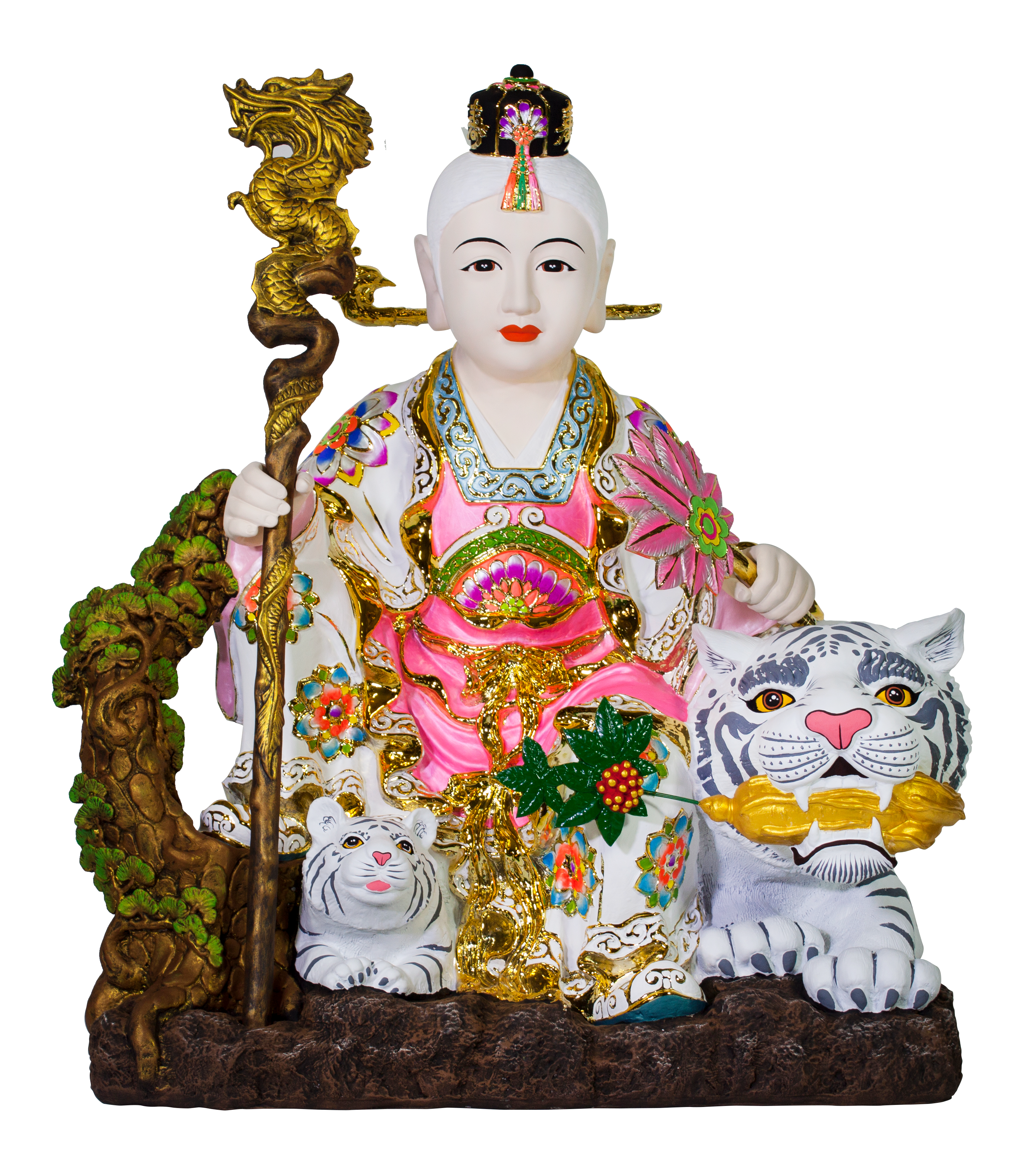 2자반 소나무 여산신 2색