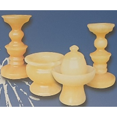 황옥 촛대 세트 15cm