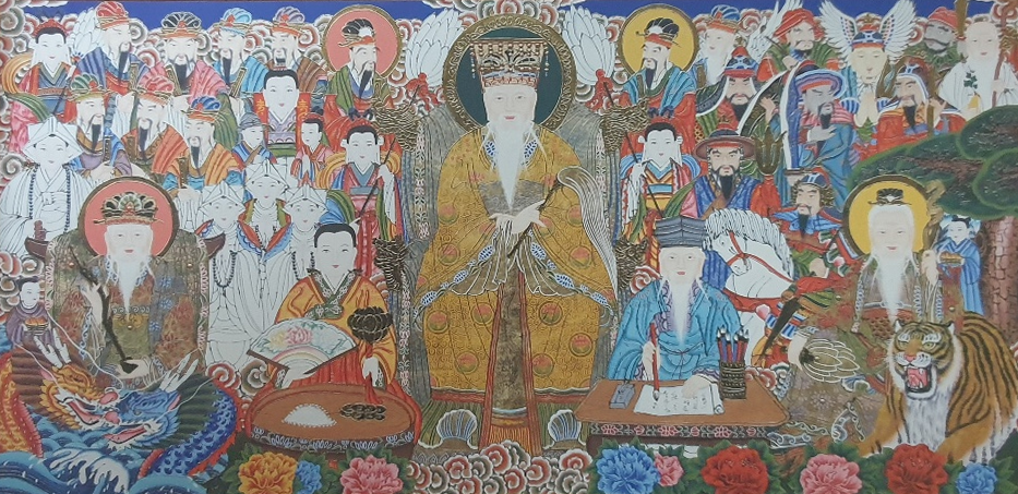 204번-4x8-황금(주불,산신,용왕 황금)-금선채색