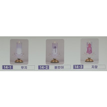 흰 연꽃 받침 터치 초 3종