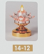 금장 연꽃 크리스탈 전기촛불